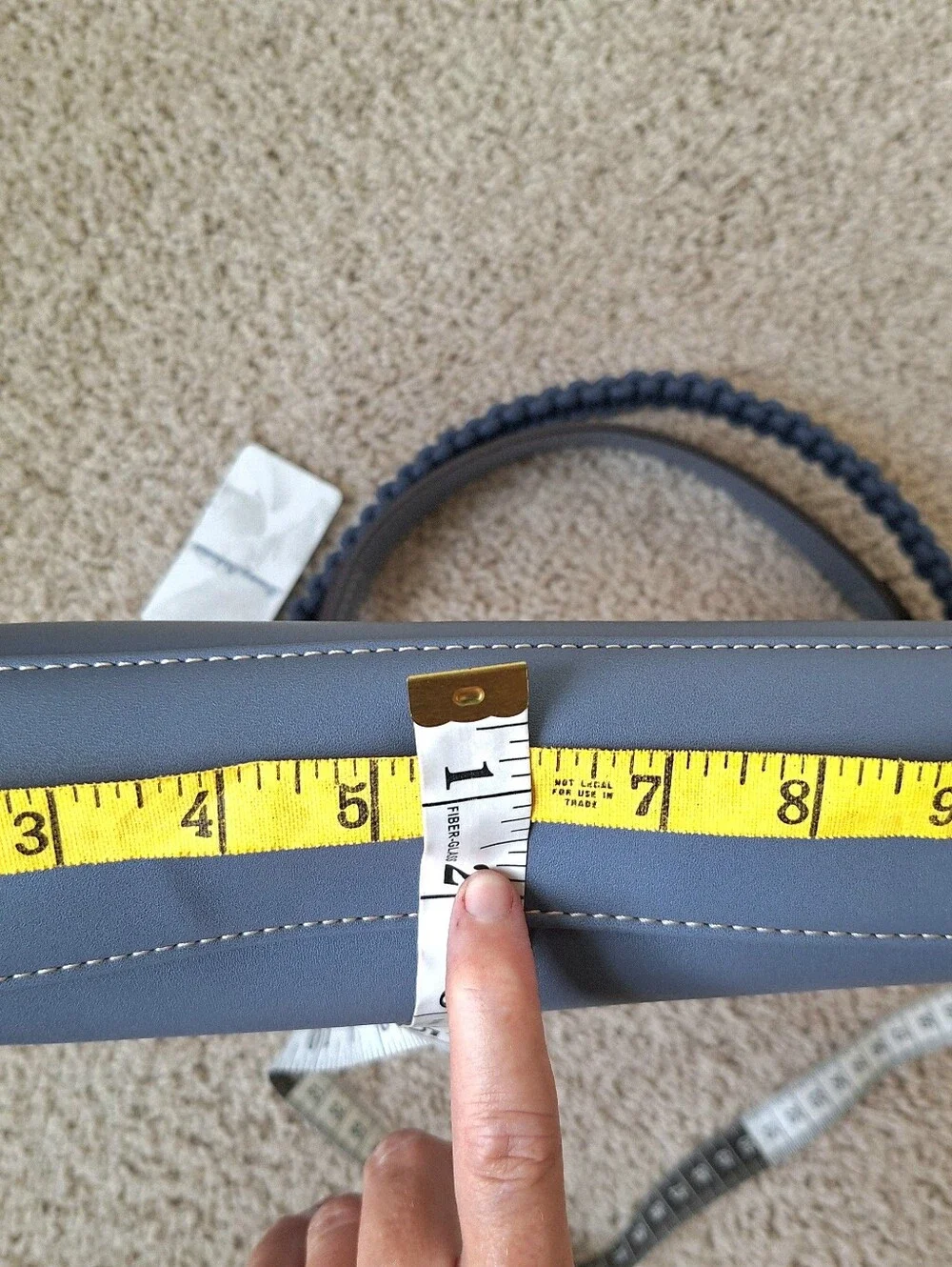 Tommy Bahama Debossed Logo Zip-Top Dusty Blue Hobo Shoulder Bag Two Straps